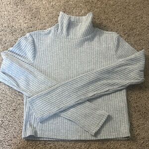 Abound Gray Cowl Neck Ribbed Sweater